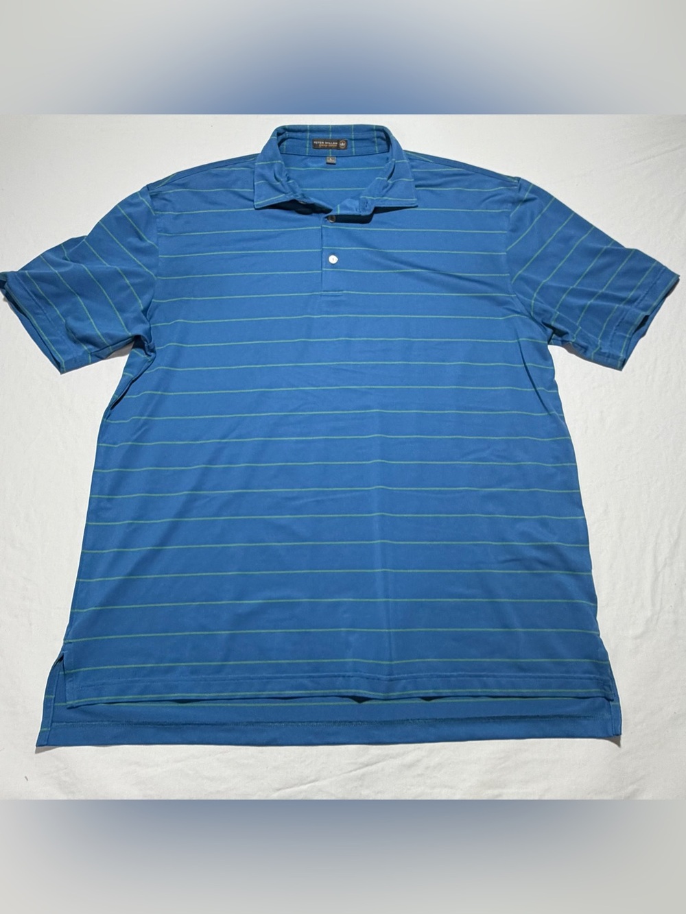 Peter Millar Blue Striped Polo